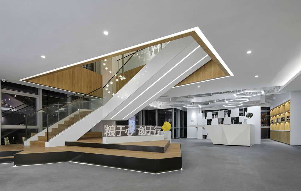 鄭州科技企業(yè)展廳裝修設(shè)計案例效果圖