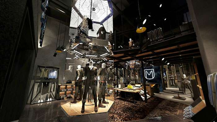 鄭州潮牌男裝專賣店裝修設(shè)計(jì)案例