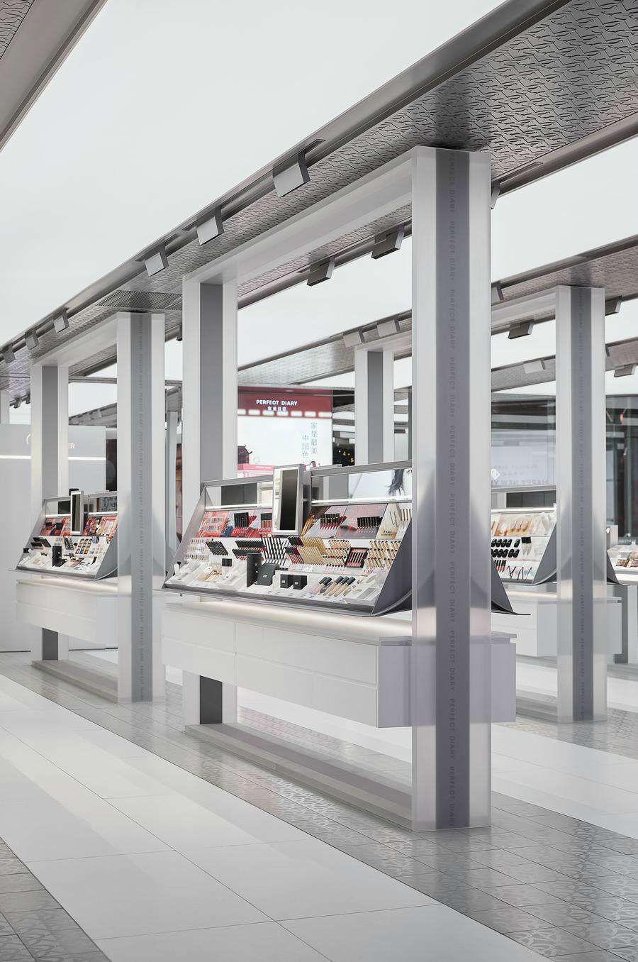 鄭州品牌化妝品店裝修設(shè)計效果圖