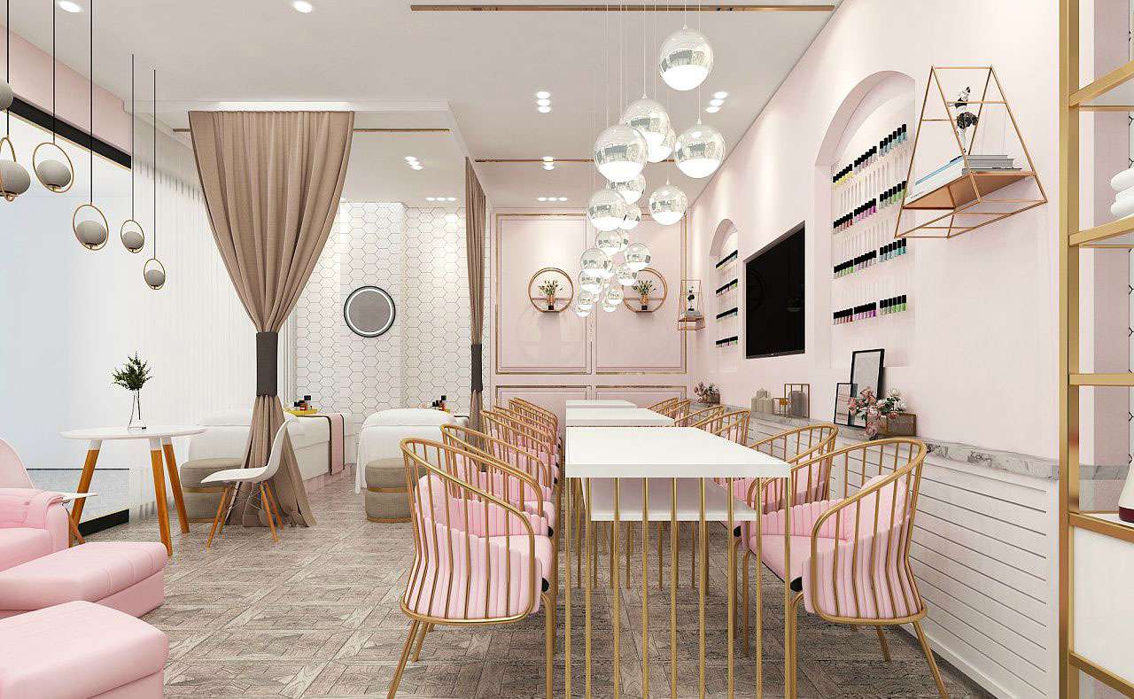 鄭州美甲美睫店裝修設(shè)計(jì)案例