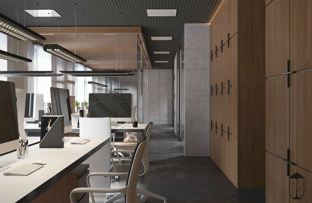 惠濟區(qū)貿(mào)易公司辦公室裝修設計效果圖