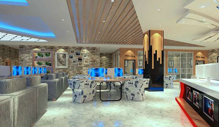 鄭州網(wǎng)咖裝修設計案例