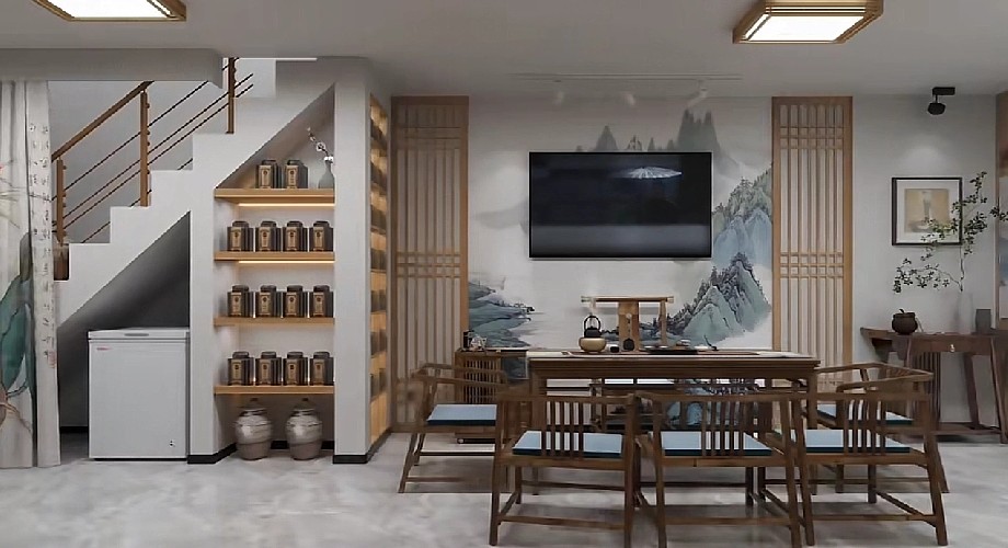 鄭州茶葉店裝修設(shè)計效果圖