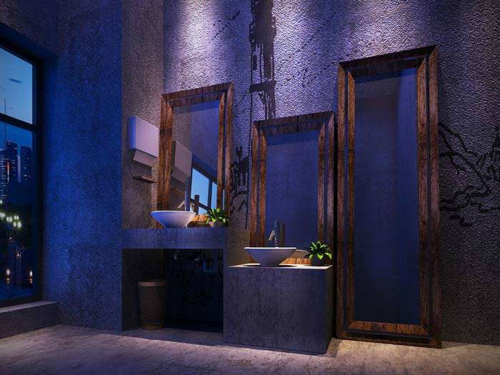 工業(yè)風燒烤店裝修設(shè)計效果圖