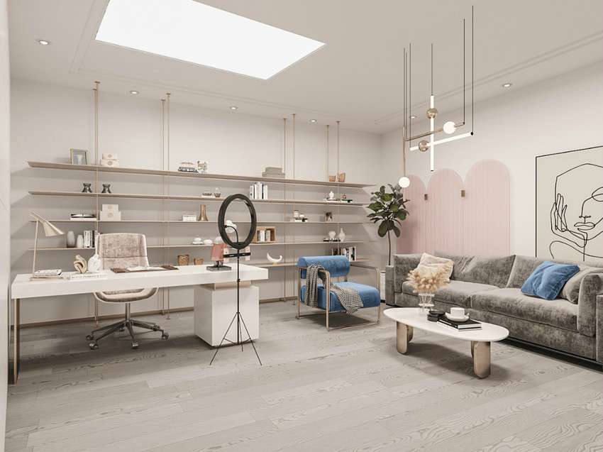 化妝品電商直播間設(shè)計效果圖