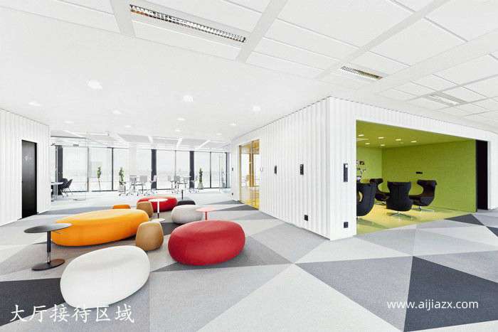 300平米外貿(mào)公司辦公室裝修設計效果圖