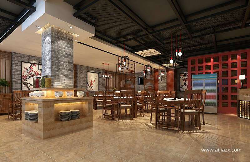 中式主題火鍋店設(shè)計案例