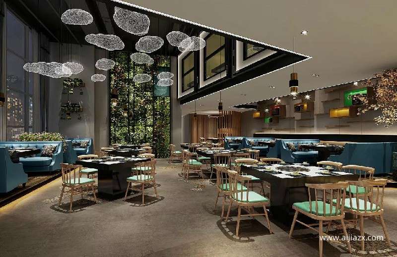 100平米火鍋店設計，小型主題火鍋店室內(nèi)設計