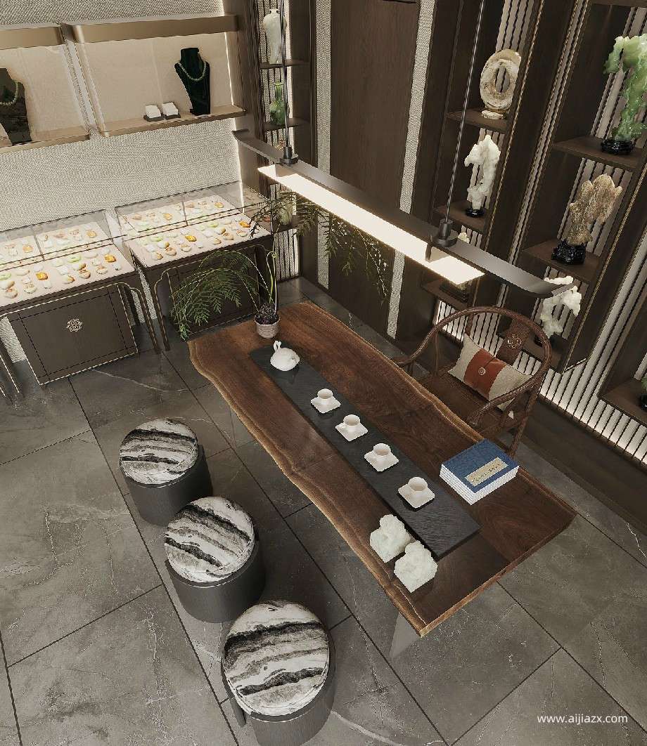 玉器文玩店鋪裝修設(shè)計(jì)效果圖