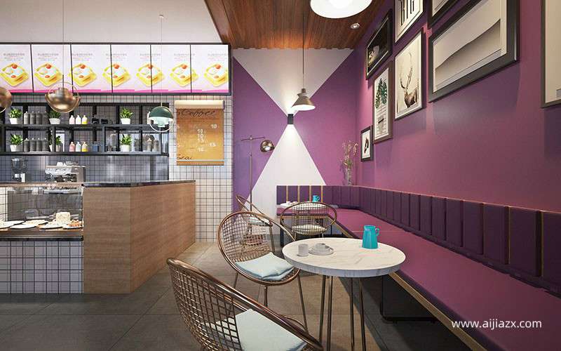 鄭州甜品店設計,甜品店室內(nèi)軟裝設計方案