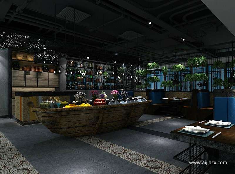 200平米火鍋店裝修設(shè)計，小型火鍋店廚房布局設(shè)計