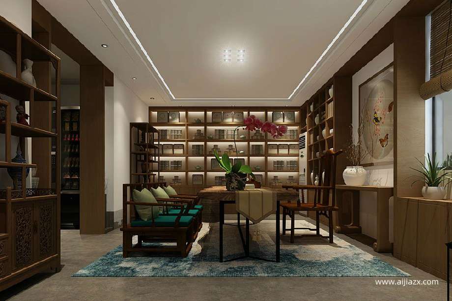 鄭州茶葉店裝修效果圖 茶葉店裝修設(shè)計方案