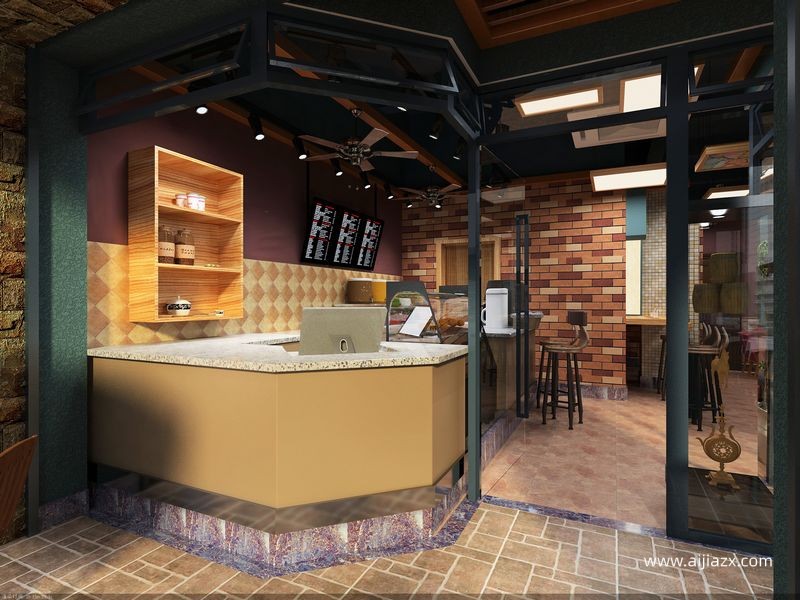 波希米亞風(fēng)咖啡廳裝修設(shè)計(jì)效果圖