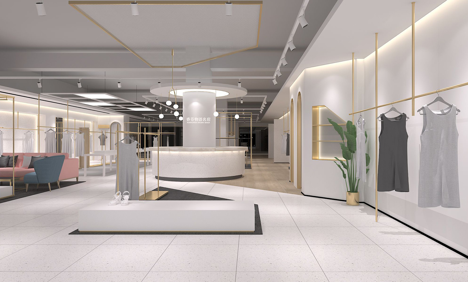 鄭州女士服裝專(zhuān)賣(mài)店鋪裝修設(shè)計(jì)