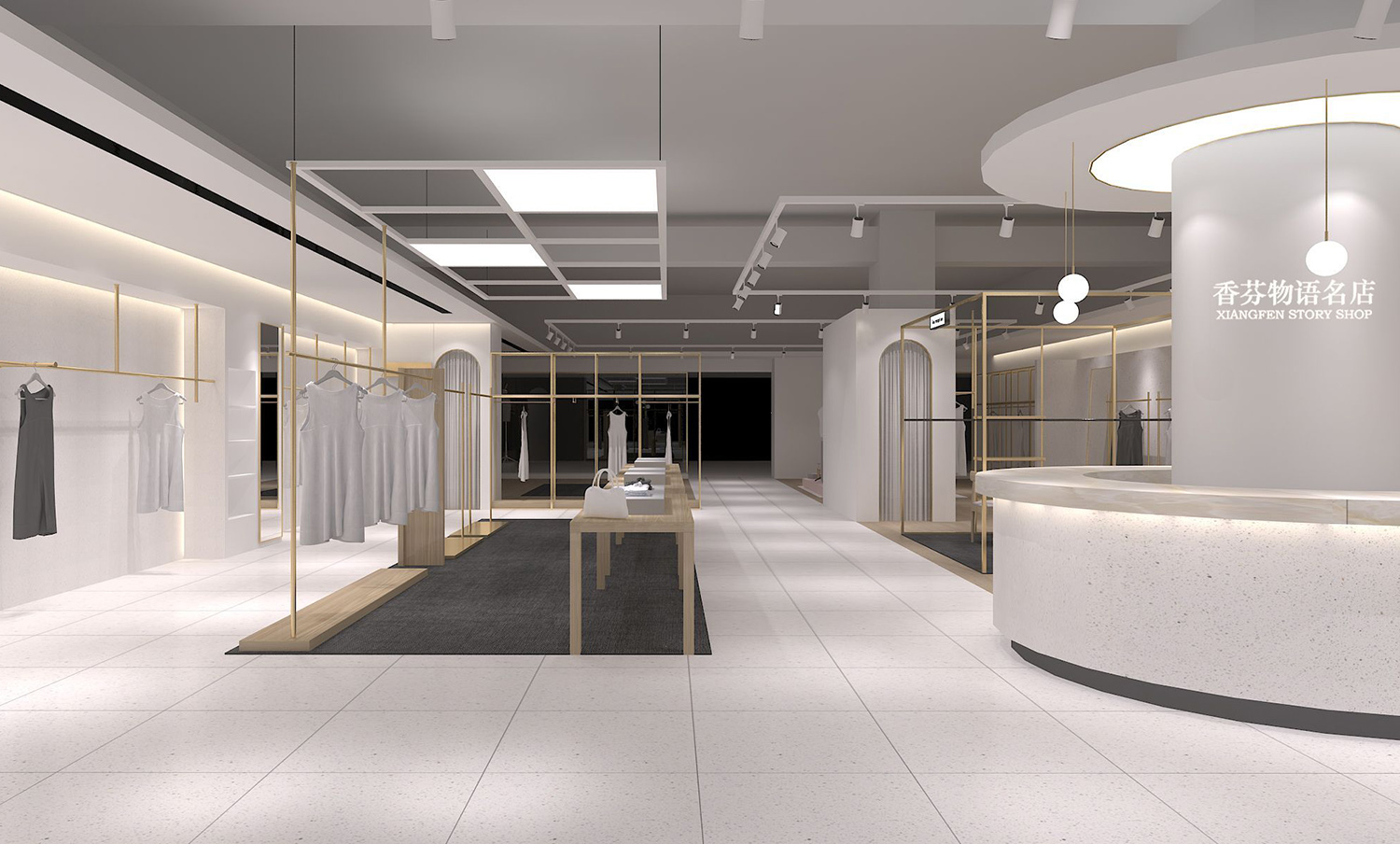 鄭州女士服裝專(zhuān)賣(mài)店鋪裝修設(shè)計(jì)