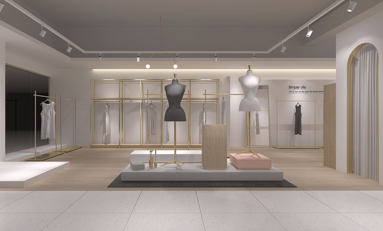 鄭州女士服裝專(zhuān)賣(mài)店鋪裝修設(shè)計(jì)