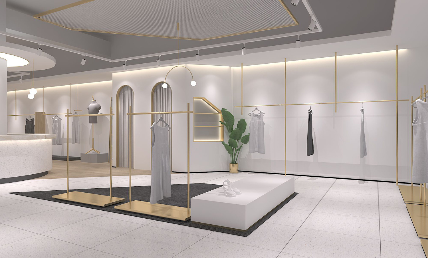 鄭州女士服裝專(zhuān)賣(mài)店鋪裝修設(shè)計(jì)