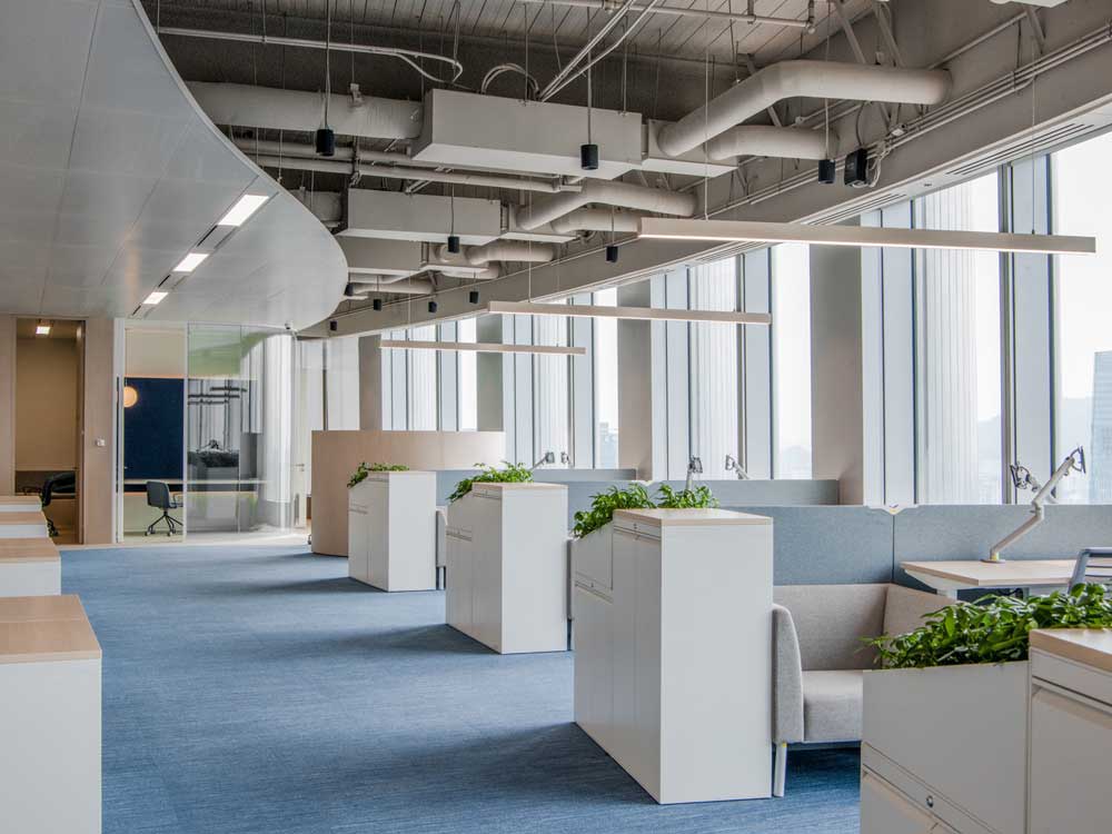 鄭州事務所辦公空間裝修設計，麻繩工作室效果圖