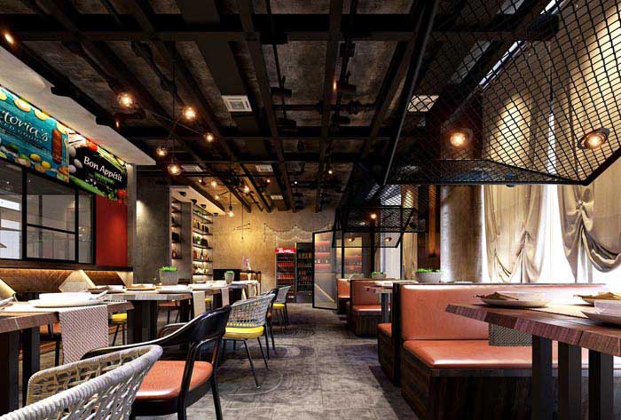 洛陽(yáng)450平米烤肉店裝修設(shè)計(jì)效果圖