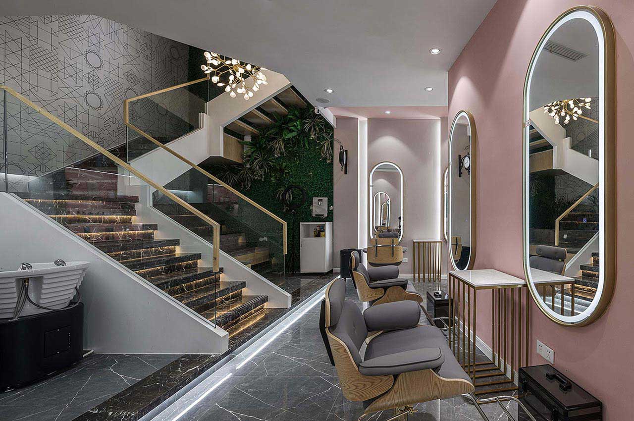 320平米鄭州美發(fā)店面設(shè)計裝修效果圖