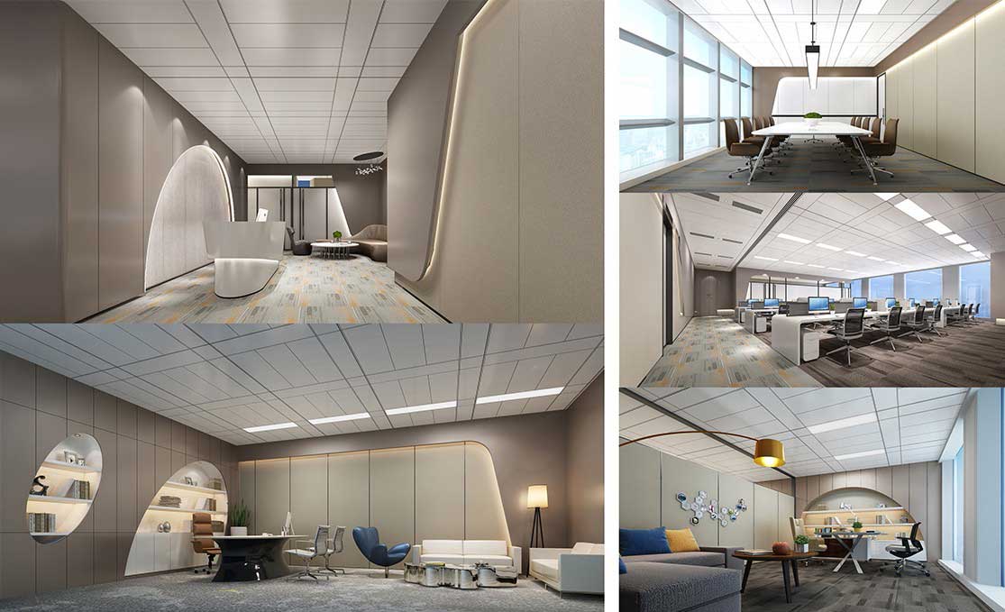 600平米現(xiàn)代辦公室裝修設計效果圖