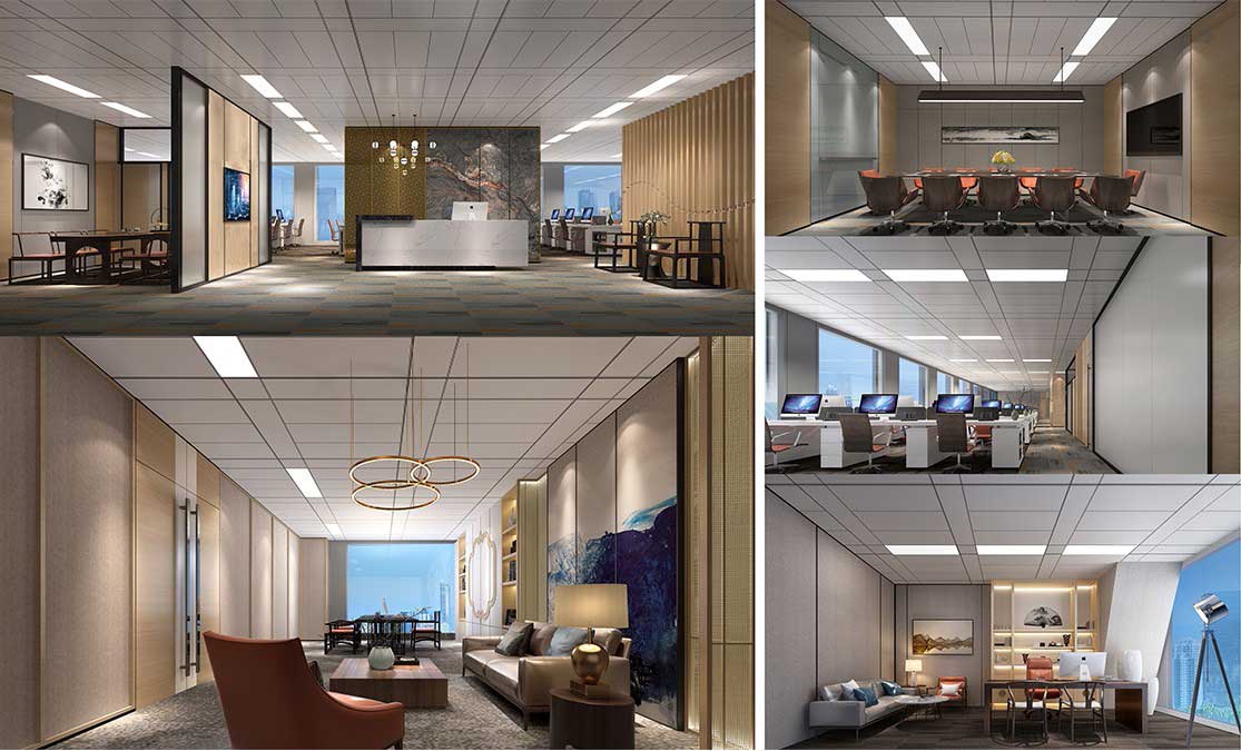 600平米現(xiàn)代辦公室裝修設計效果圖
