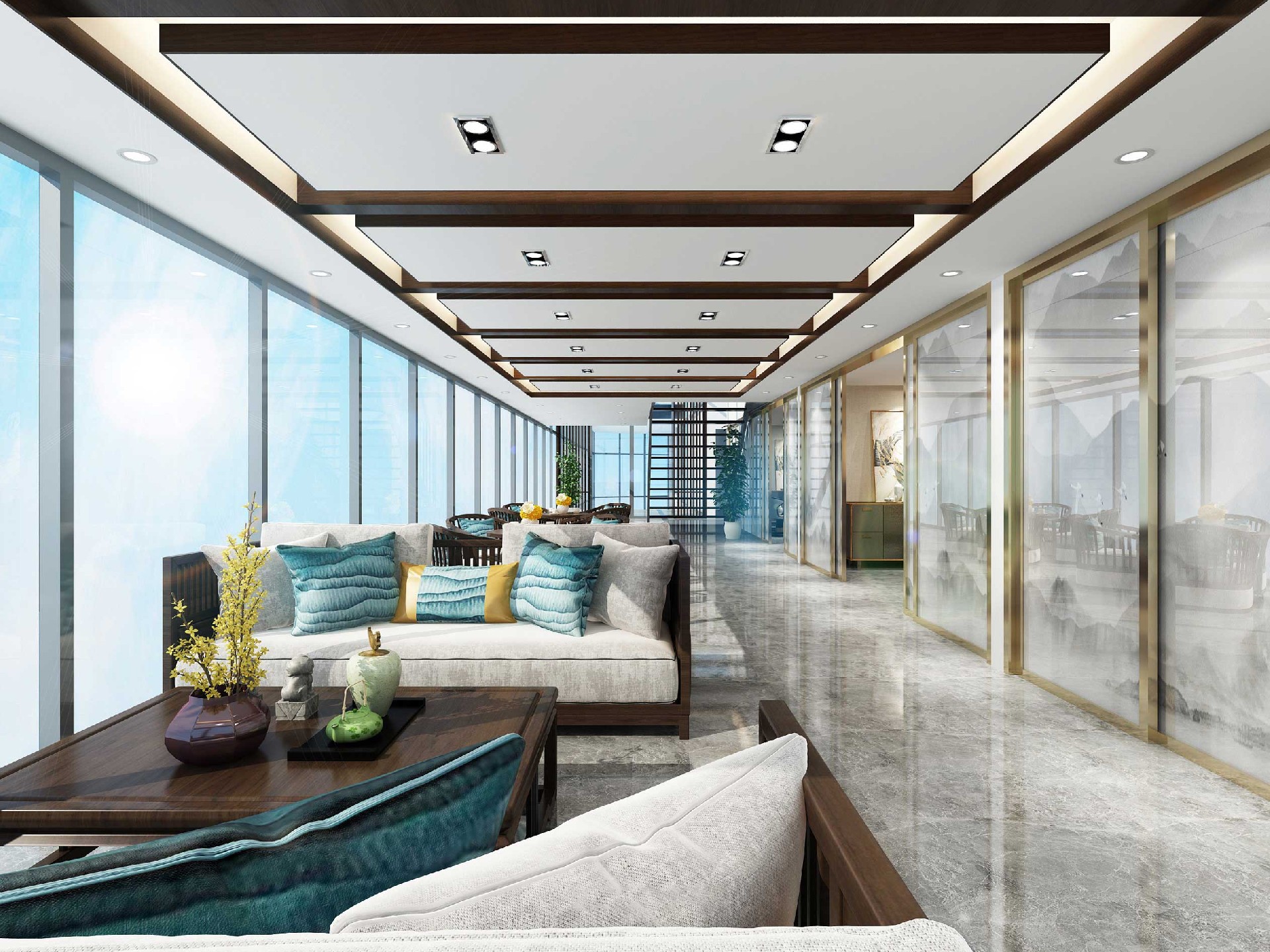 300平米咨詢(xún)公司辦公室裝修效果圖