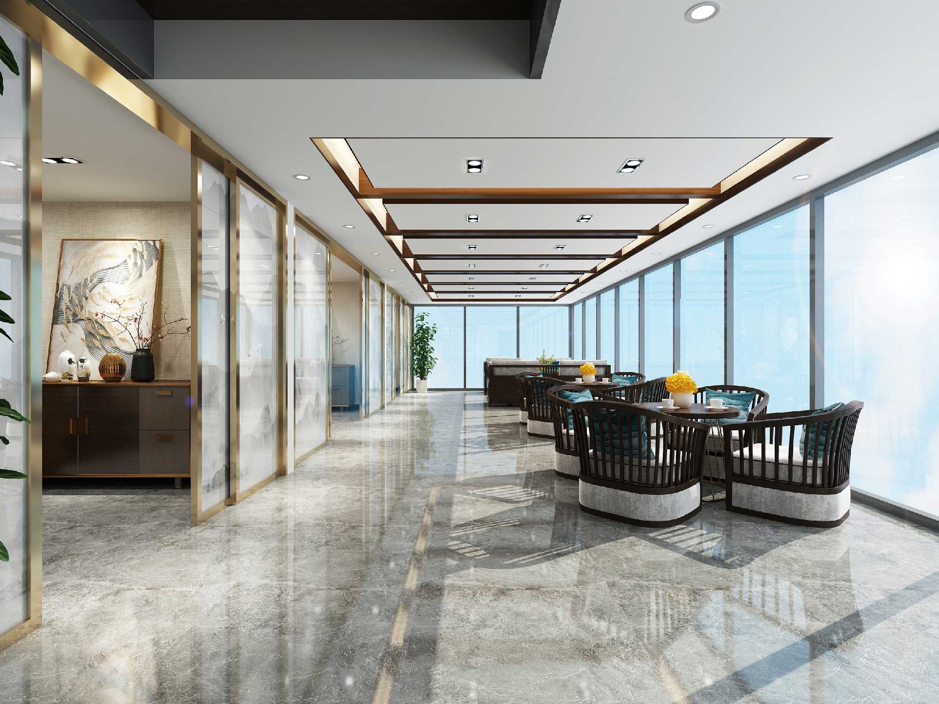 300平米咨詢(xún)公司辦公室裝修效果圖