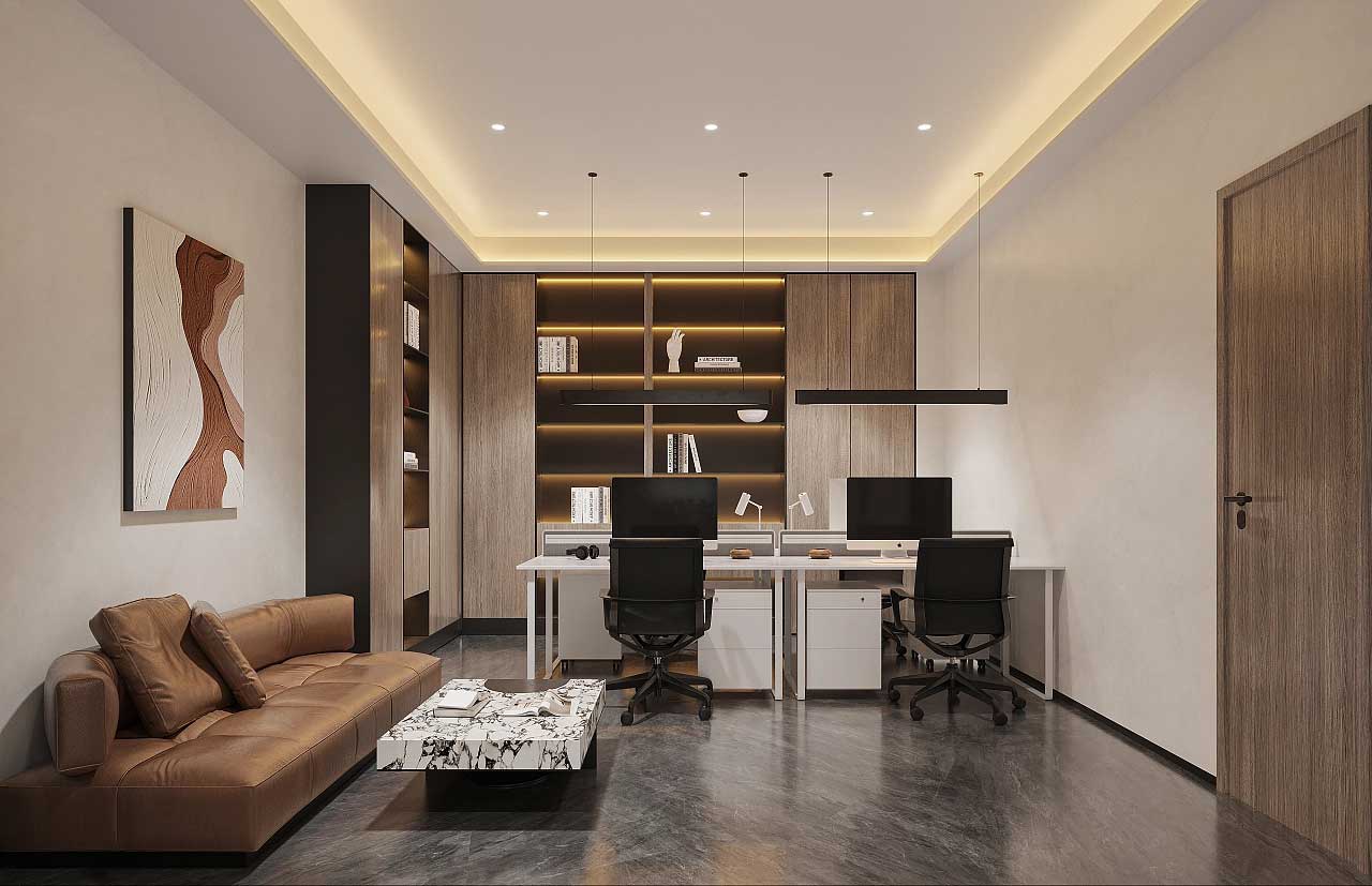 鄭州辦公室設(shè)計-辦公室裝修施工效果圖