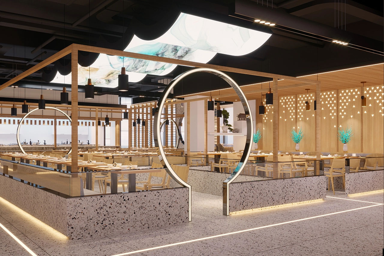 鄭州企業(yè)員工餐廳設(shè)計效果圖