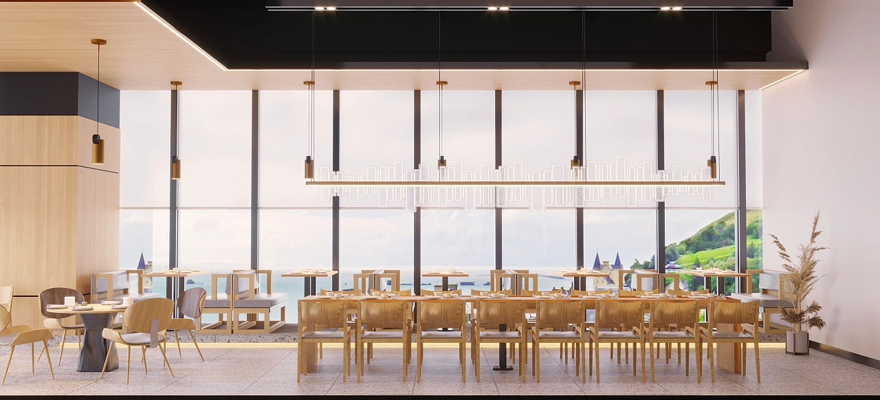 鄭州企業(yè)員工餐廳設(shè)計效果圖