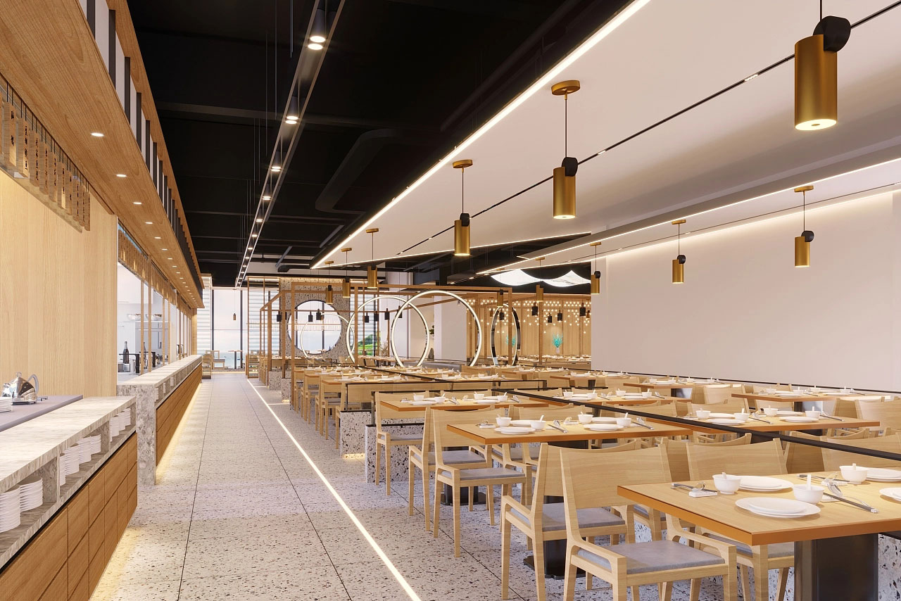 鄭州企業(yè)員工餐廳設(shè)計效果圖