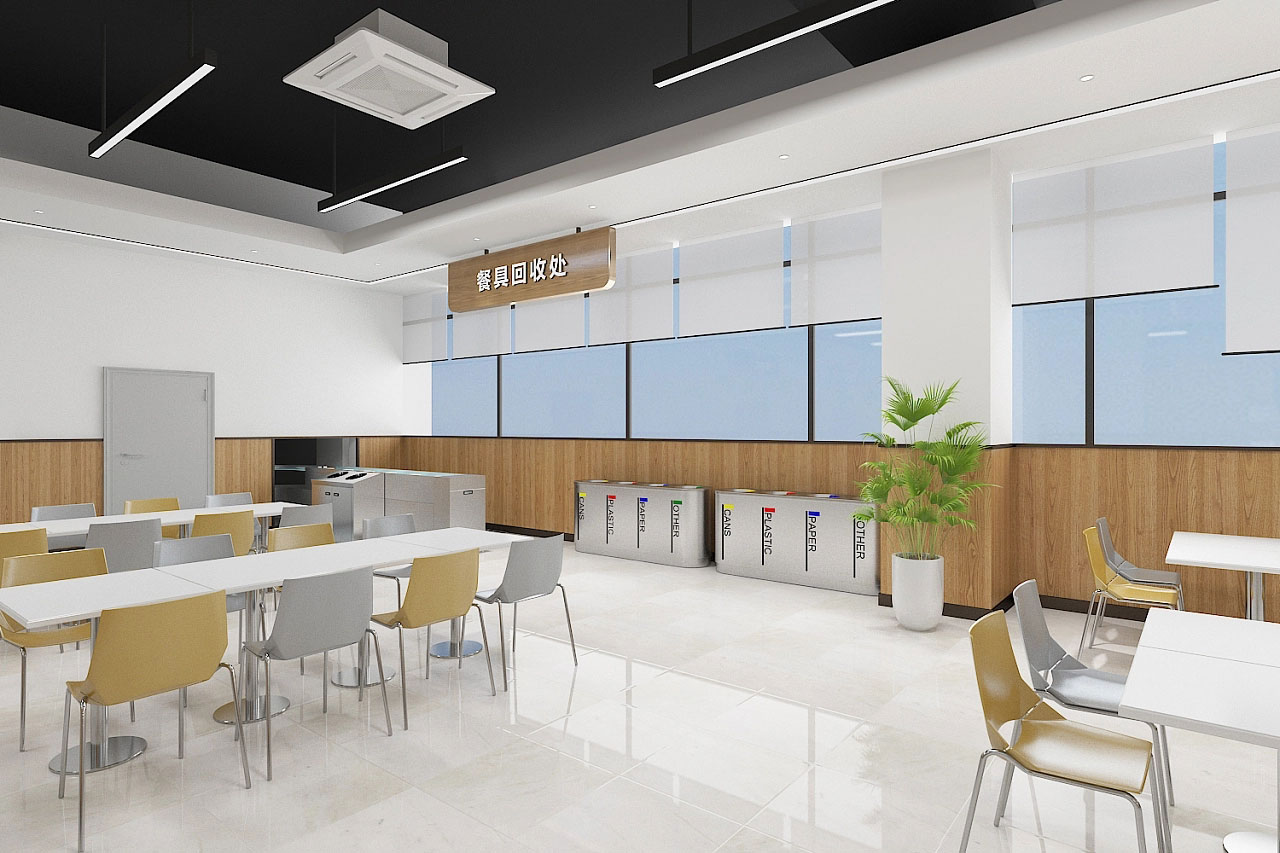 工廠(chǎng)員工食堂設(shè)計(jì)-廠(chǎng)區(qū)食堂裝修設(shè)計(jì)效果圖