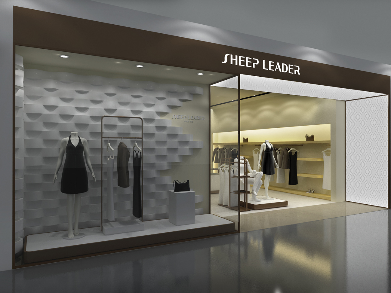 135平米女裝專賣(mài)店裝修設(shè)計(jì)效果圖