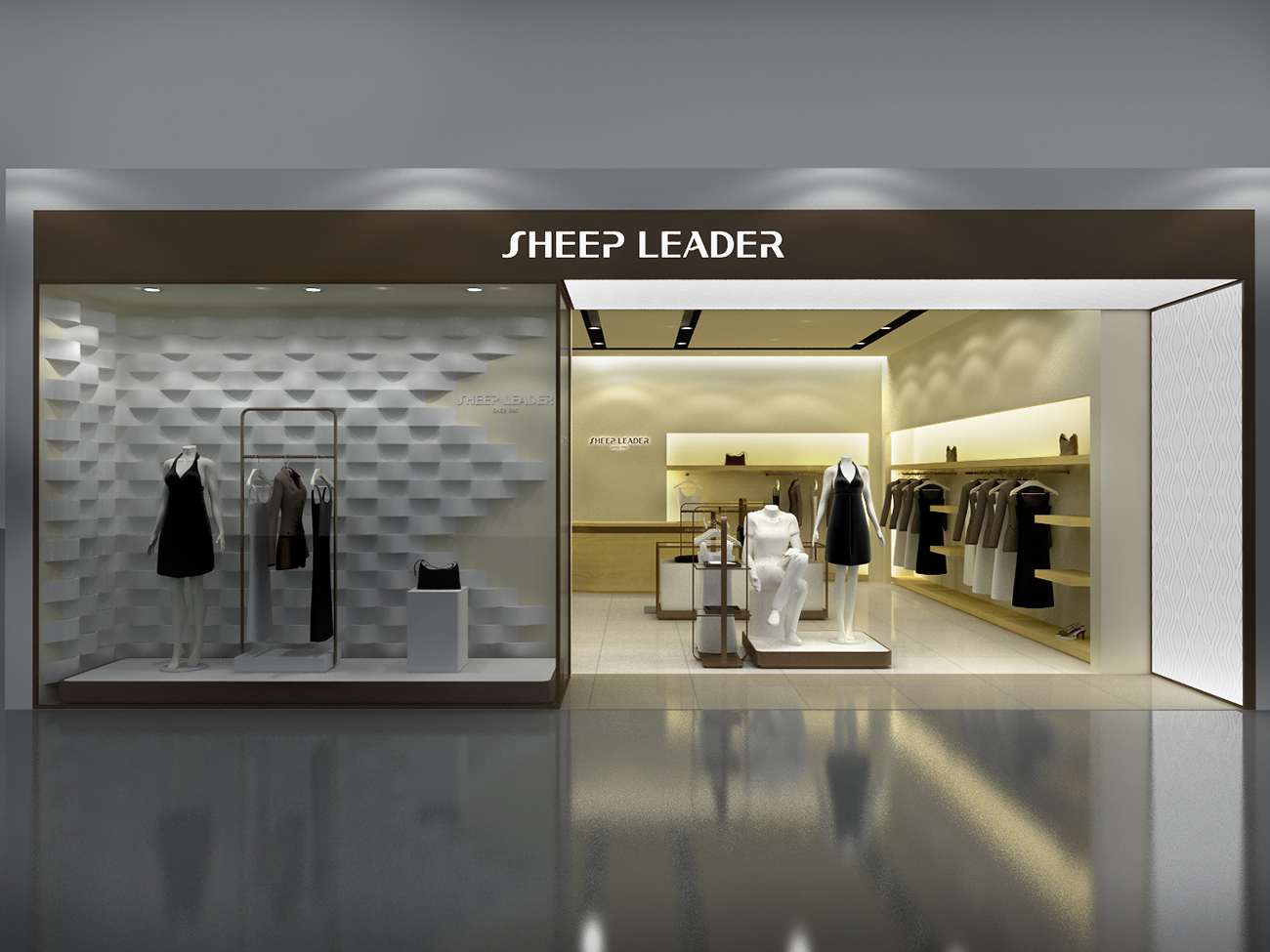 135平米女裝專賣(mài)店裝修設(shè)計(jì)效果圖