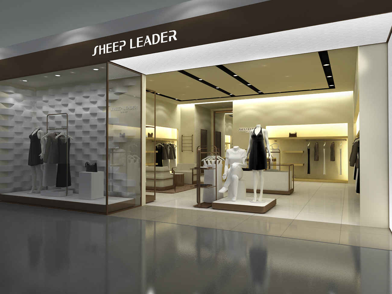 135平米女裝專賣(mài)店裝修設(shè)計(jì)效果圖