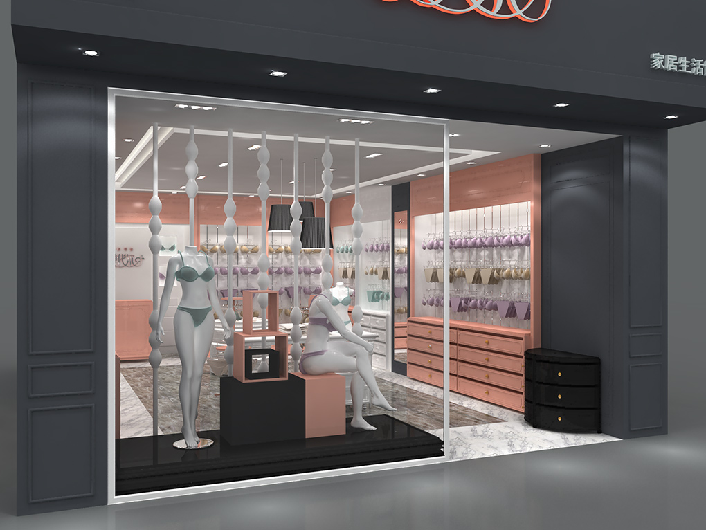 65平米品牌內(nèi)衣店設計裝修效果圖