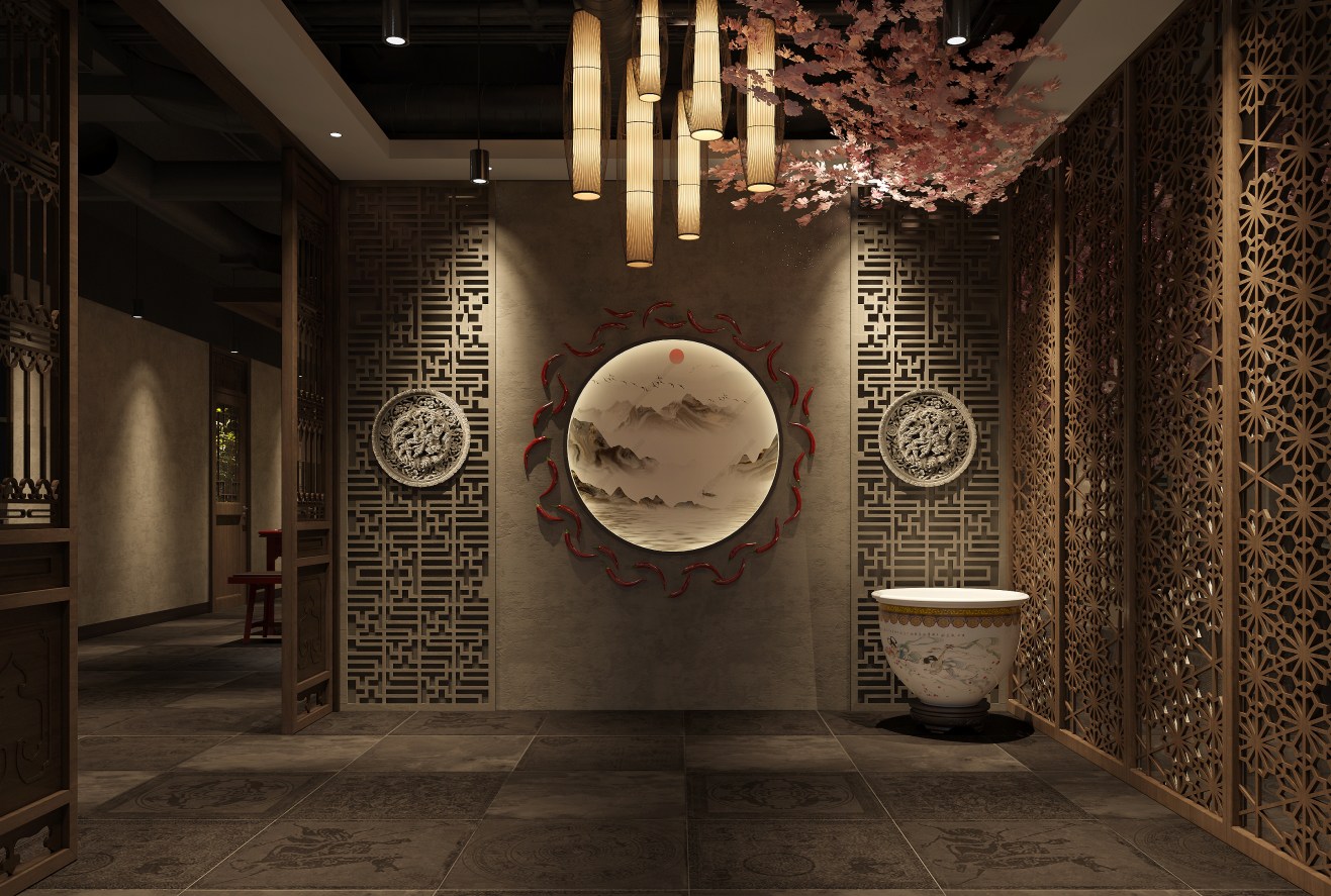 400平米漢唐風(fēng)火鍋店裝修設(shè)計(jì)效果圖