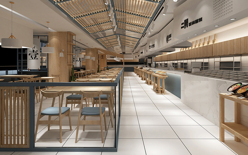320平米餐飲空間裝修設(shè)計效果圖