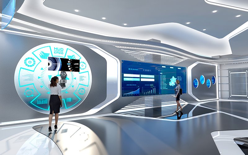 1000平米企業(yè)數(shù)字展廳設計效果圖