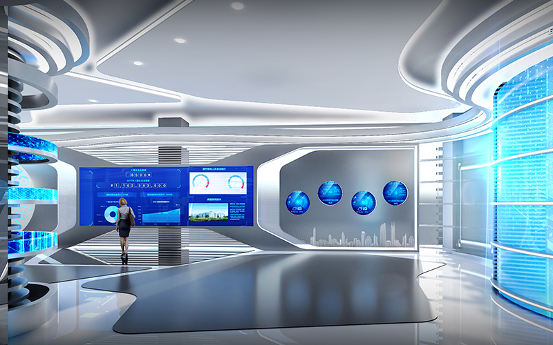 1000平米企業(yè)數(shù)字展廳設計效果圖