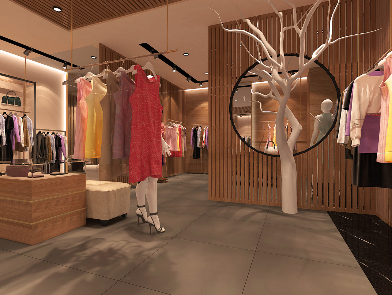 230平米品牌女裝店裝修設(shè)計效果圖