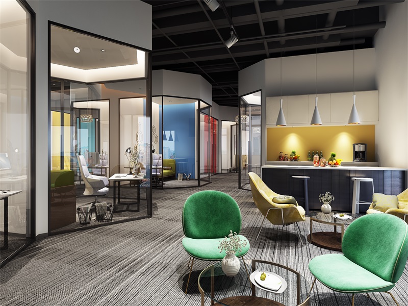 500平網(wǎng)紅直播辦公空間設計效果圖