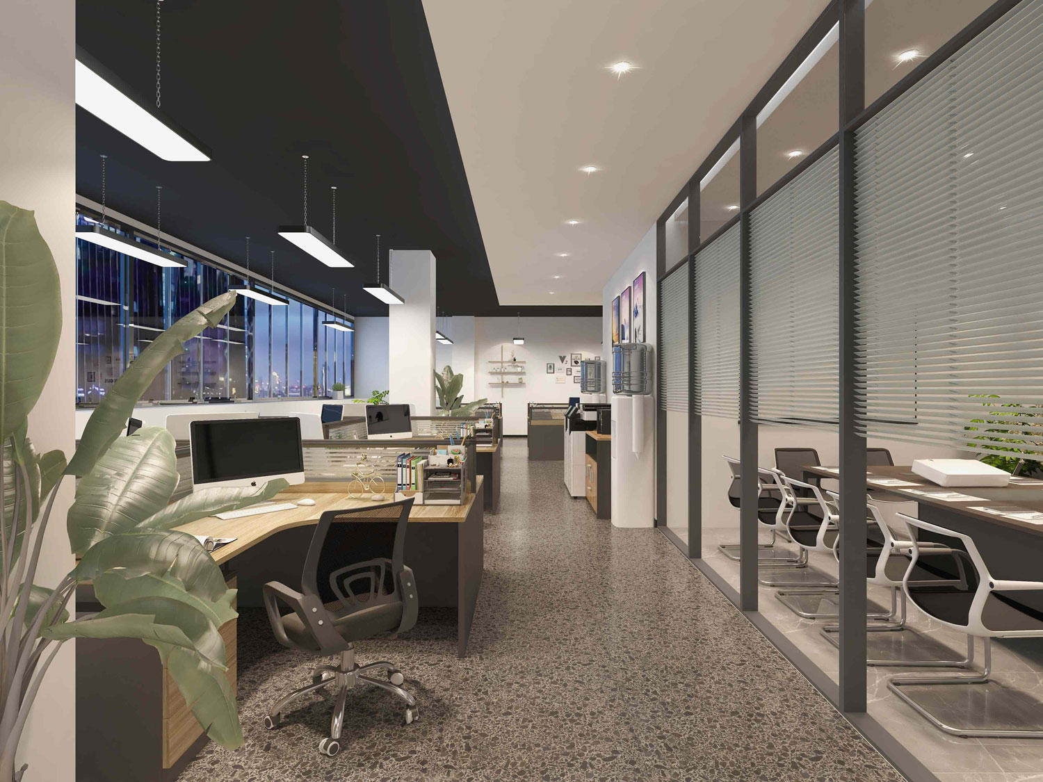 400平米研究院辦公室設(shè)計(jì)效果圖