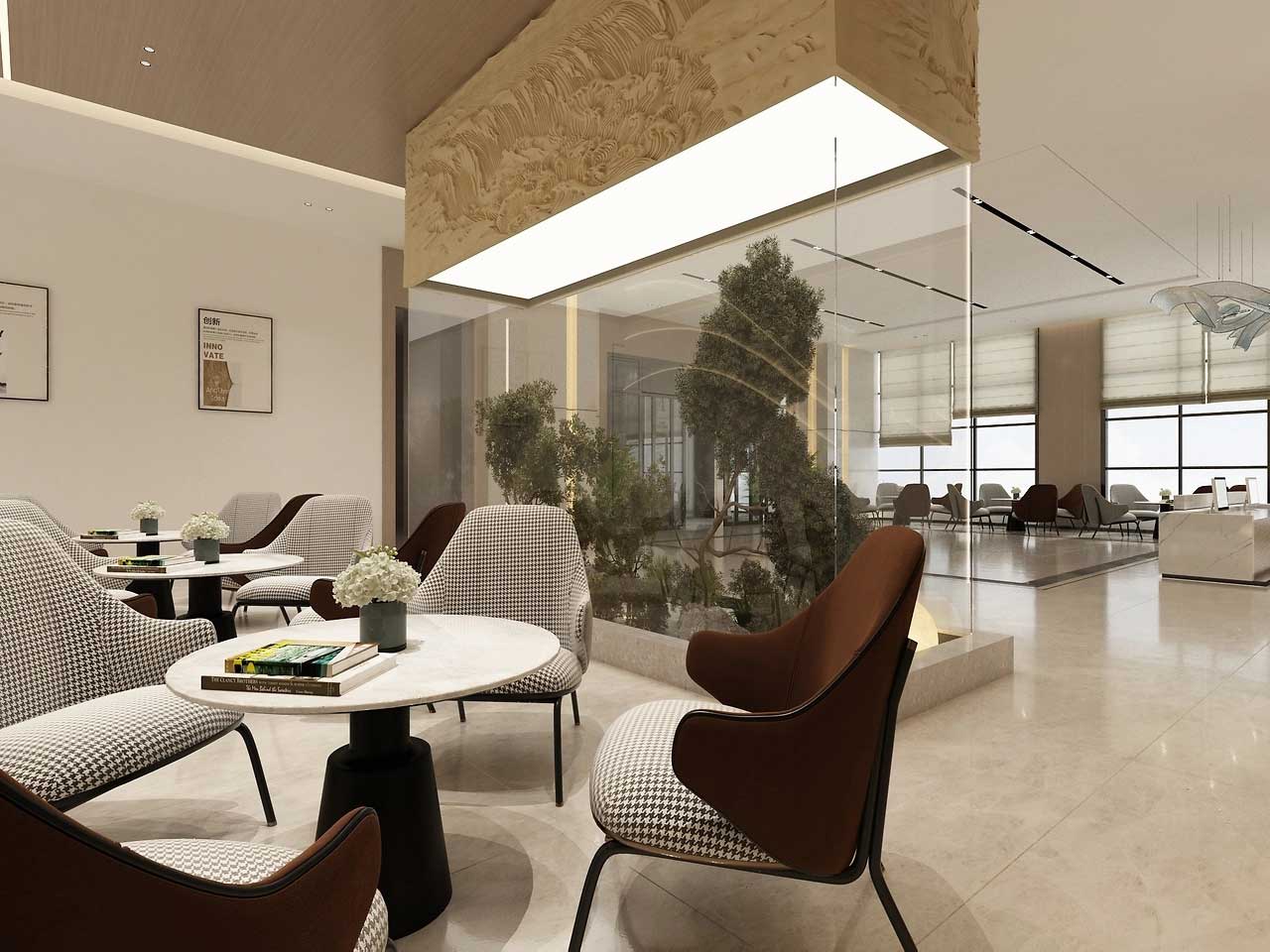 1000平米寫字樓辦公裝修設(shè)計效果圖