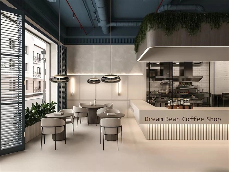 120平米時尚咖啡館設(shè)計(jì)效果圖