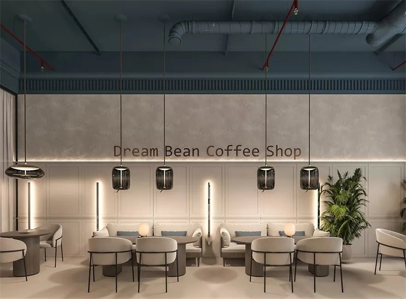 120平米時尚咖啡館設(shè)計(jì)效果圖