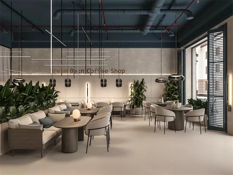 120平米時尚咖啡館設(shè)計(jì)效果圖