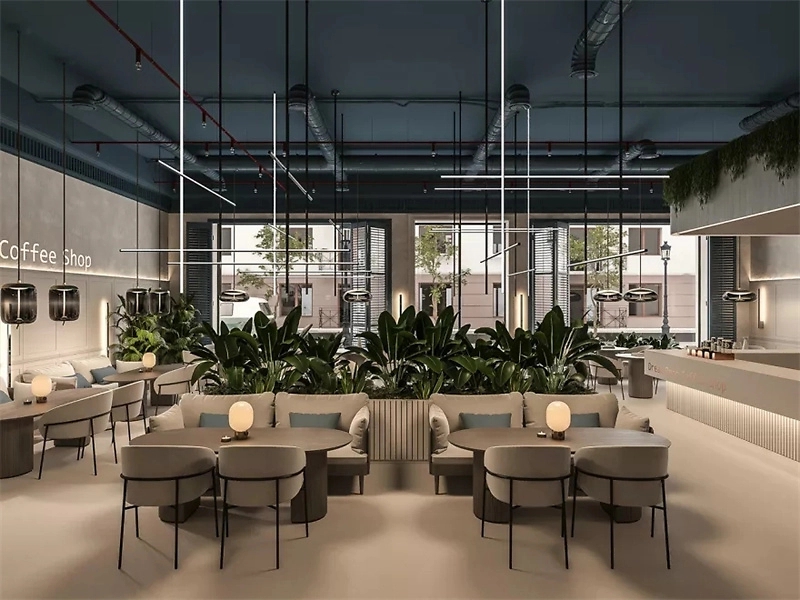 120平米時尚咖啡館設(shè)計(jì)效果圖