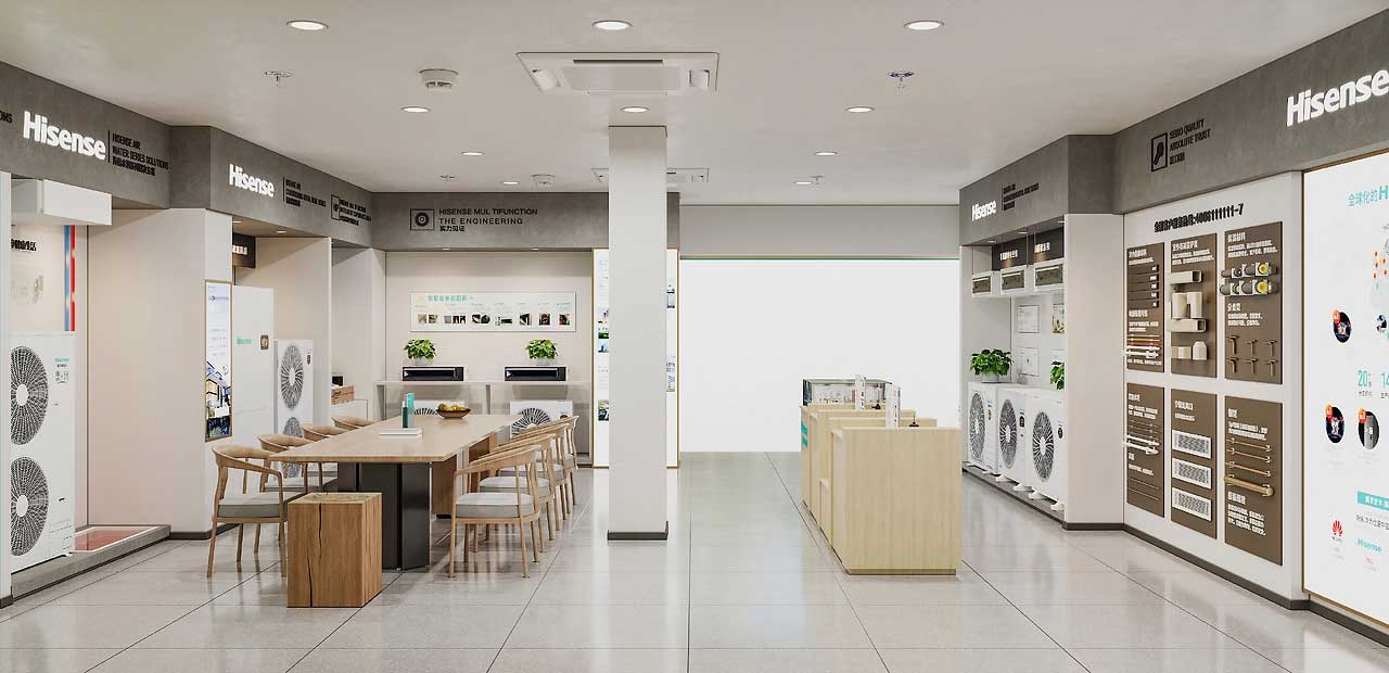 185平米空調(diào)專賣店裝修設(shè)計效果圖